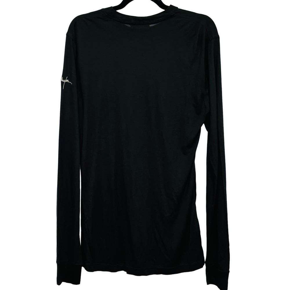 Thierry Mugler Paris Black Long Sleeve T-Shirt EU 56 - Picture 3 of 8
